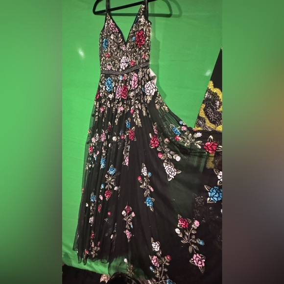 Mac Duggal 5400D black multicolor Size 4 - Picture 8 of 11